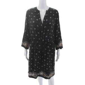 Stella Forest Womens Long Sleeve V-neck Drawstring Waistband Black Size EUR 42